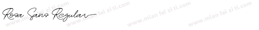 Rosa Sans Regular字体转换